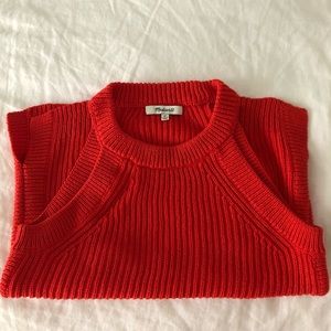 Madewell crochet red tank